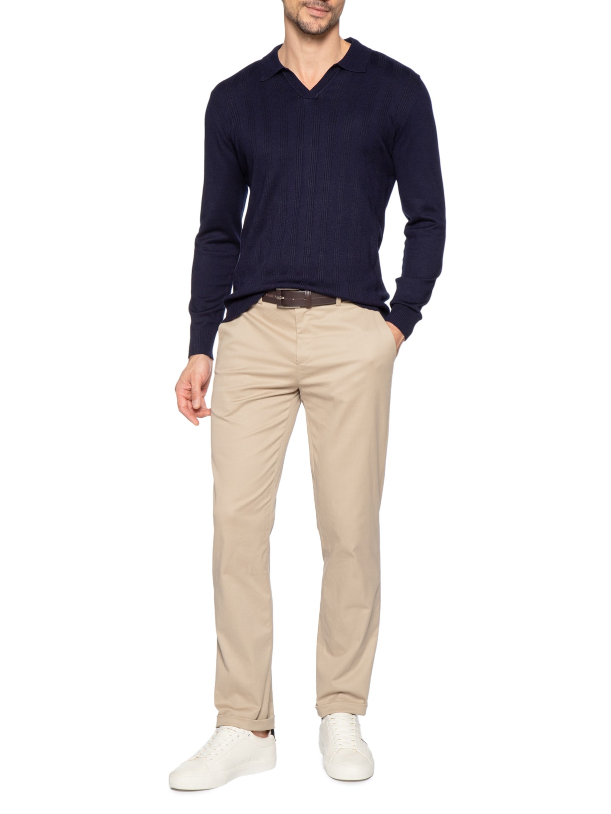 Suéter Masculino Gola Colombiana Azul '2 Essential