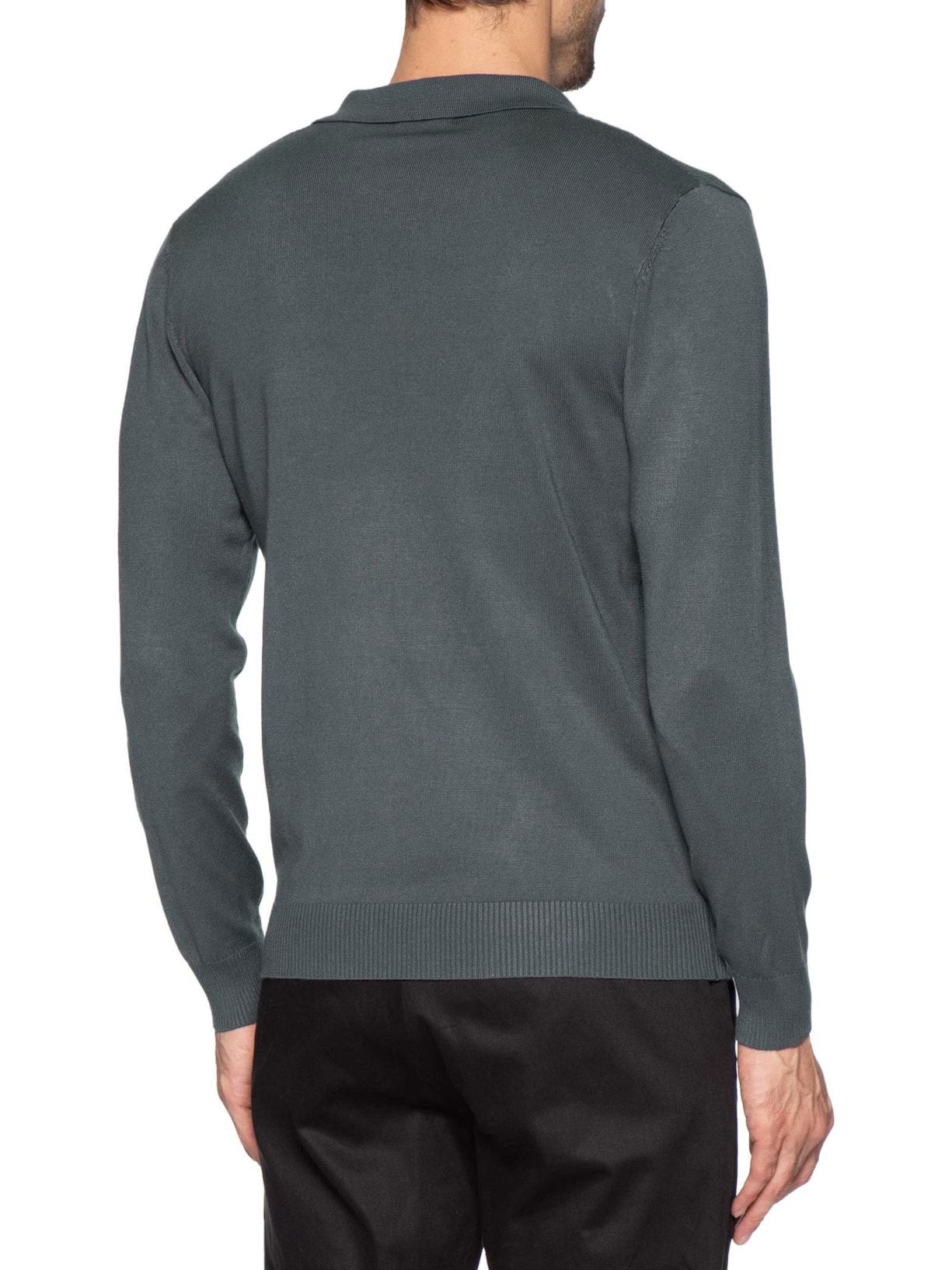 Suéter Masculino Gola Colombiana Cinza '2 Essential
