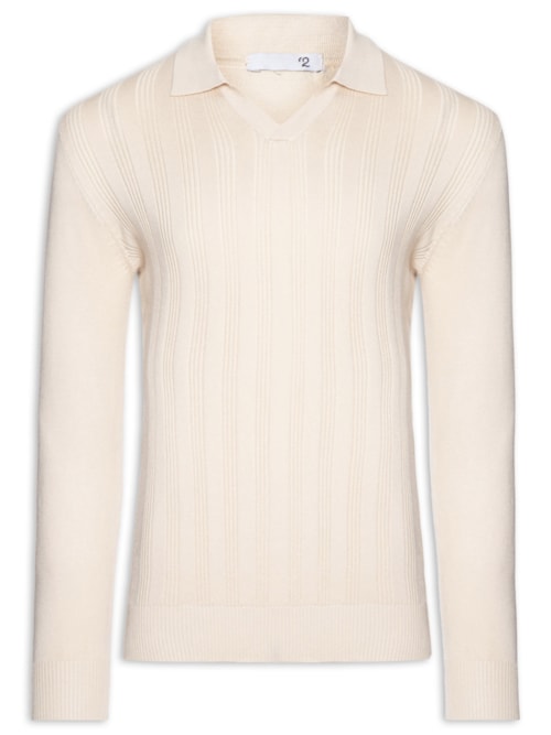 Suéter Masculino Gola Colombiana - Off White