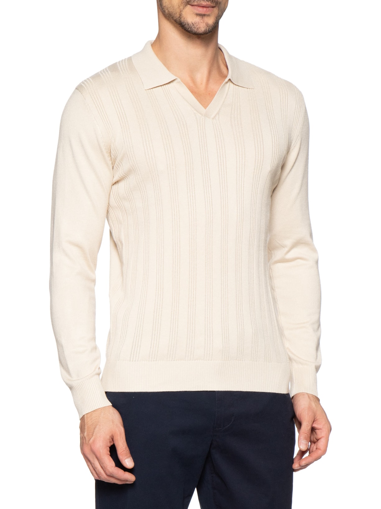 Suéter Masculino Gola Colombiana Off White '2 Essential