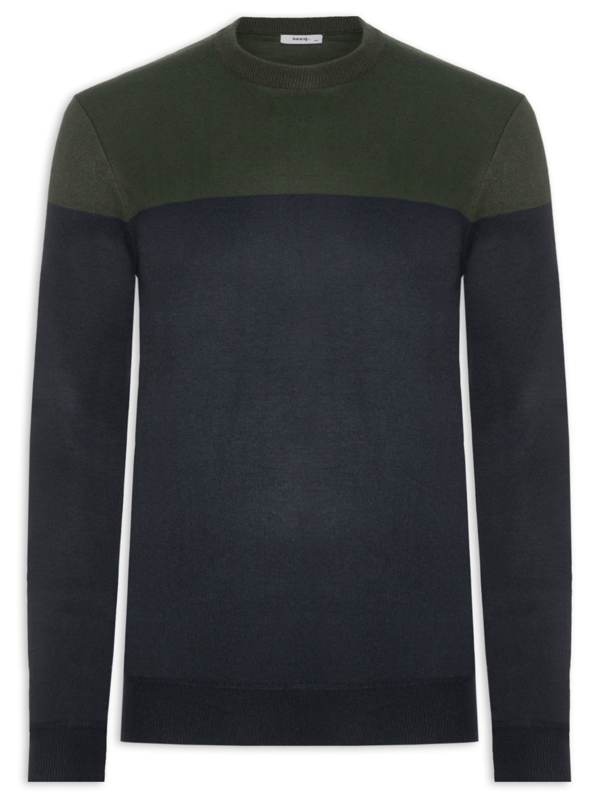 Suéter Masculino Gola Redonda 2 Cores Verde Basiq Men