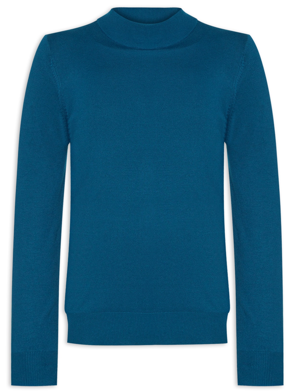 Suéter Masculino Gola Redonda Básica - Azul