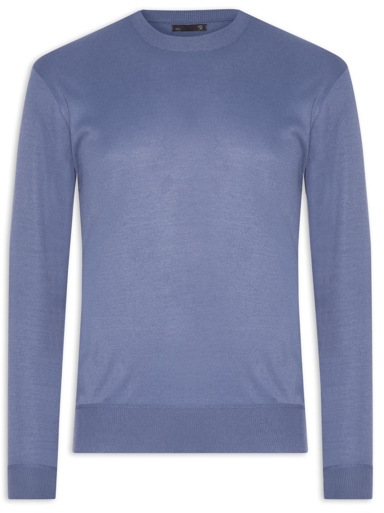 Suéter Masculino Gola Redonda Básica - Azul