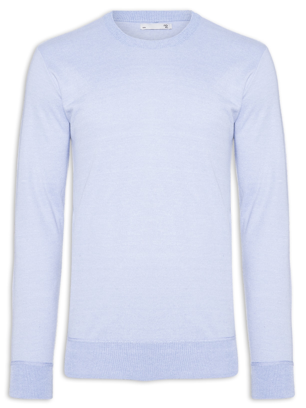Suéter Masculino Gola Redonda Básico - Azul