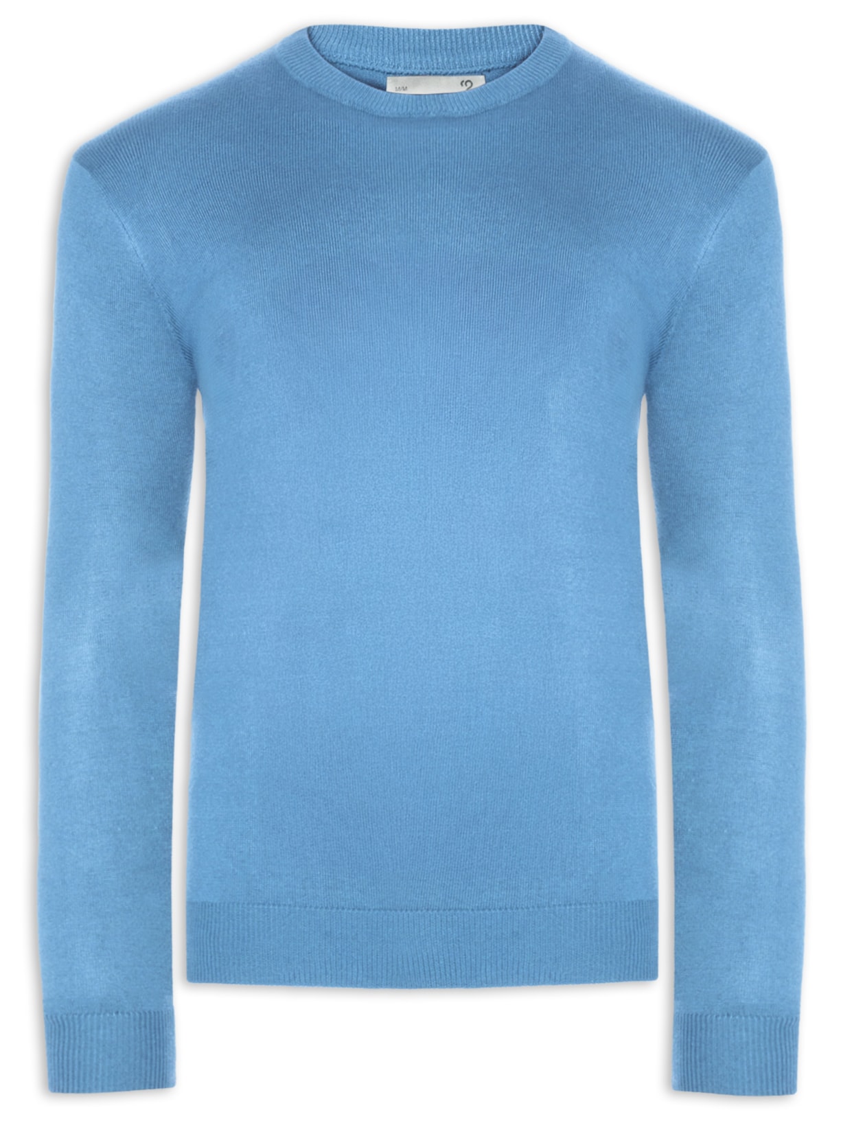 Suéter Masculino Gola Redonda Básico - Azul