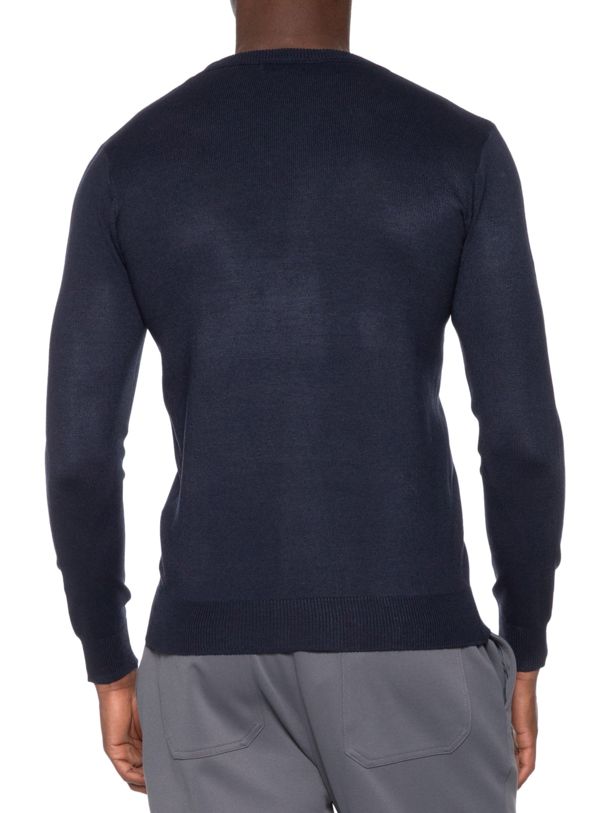 Suéter Masculino Gola Redonda Básico Azul Basiq Men