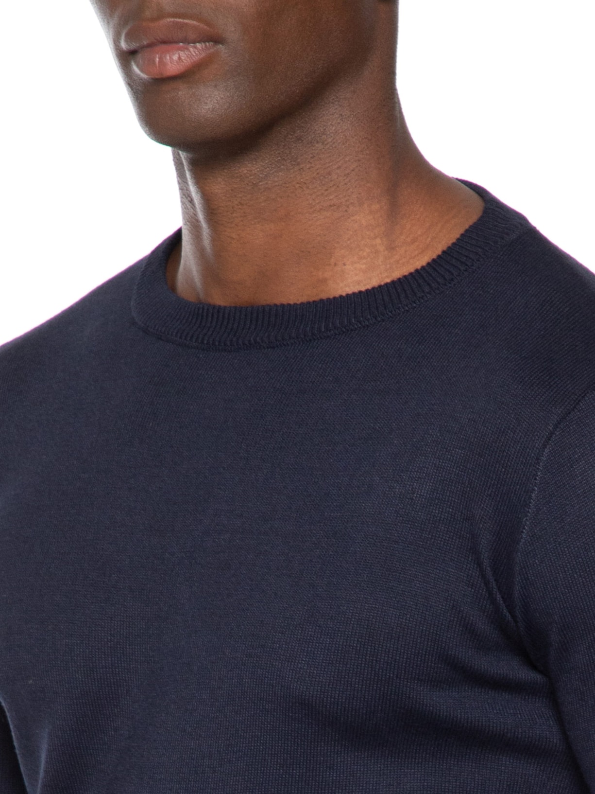 Suéter Masculino Gola Redonda Básico - Azul by BASIQ MEN