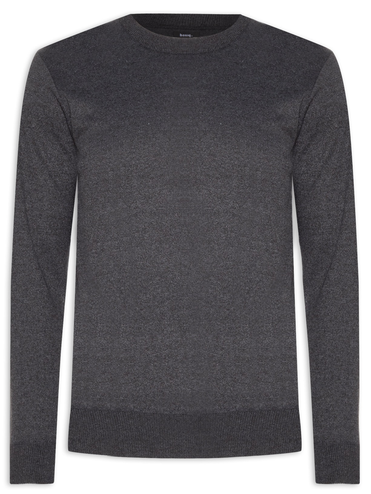 Suéter Masculino Gola Redonda Básico Colors - Cinza