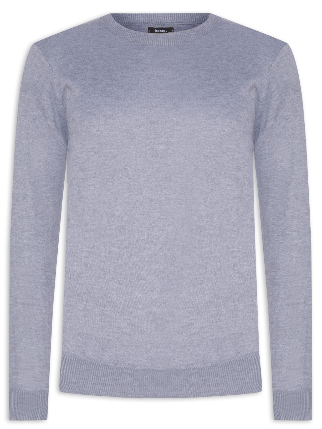 Suéter Masculino Gola Redonda Básico Colors - Cinza