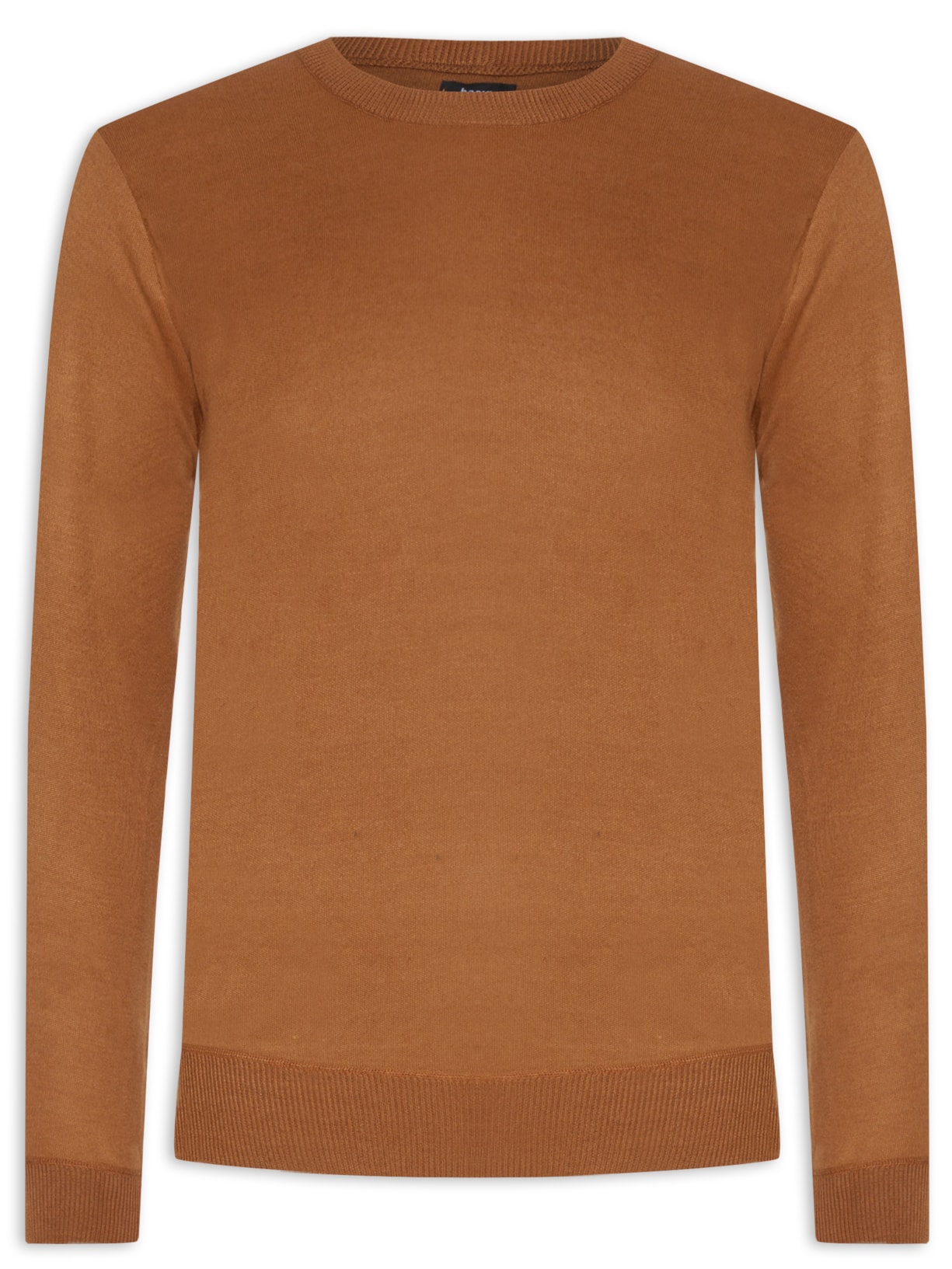 Suéter Masculino Gola Redonda Básico Colors - Marrom
