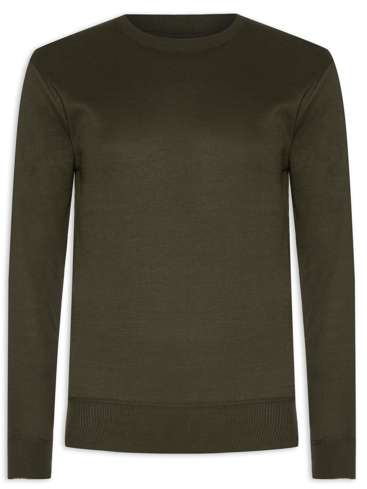Suéter Masculino Gola Redonda Básico Colors - Verde