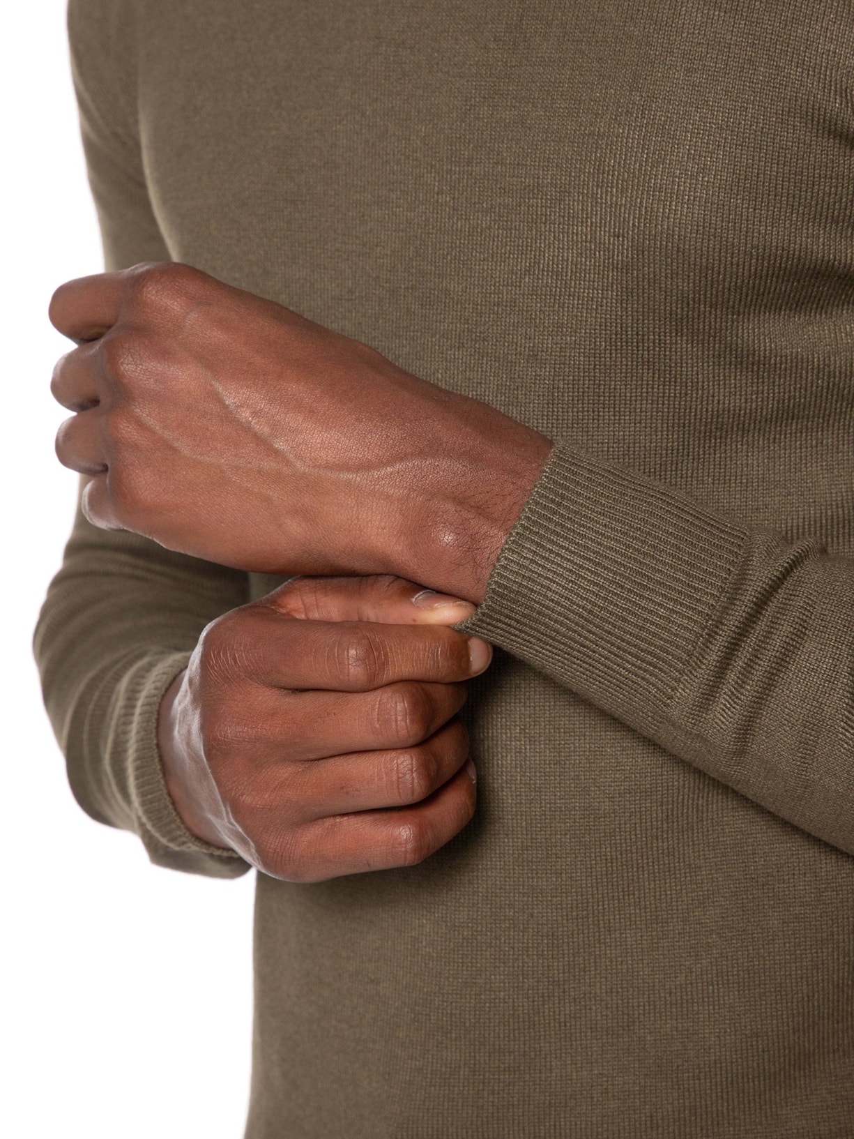 Suéter Masculino Gola Redonda Básico Marrom Basiq Men