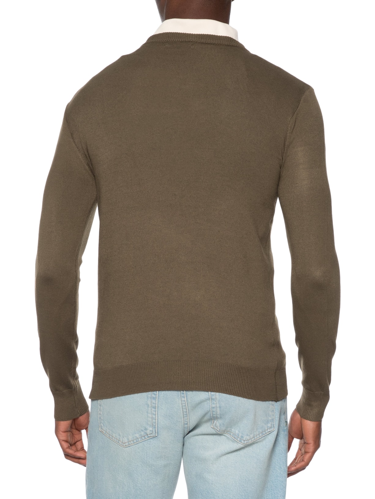 Suéter Masculino Gola Redonda Básico Marrom Basiq Men