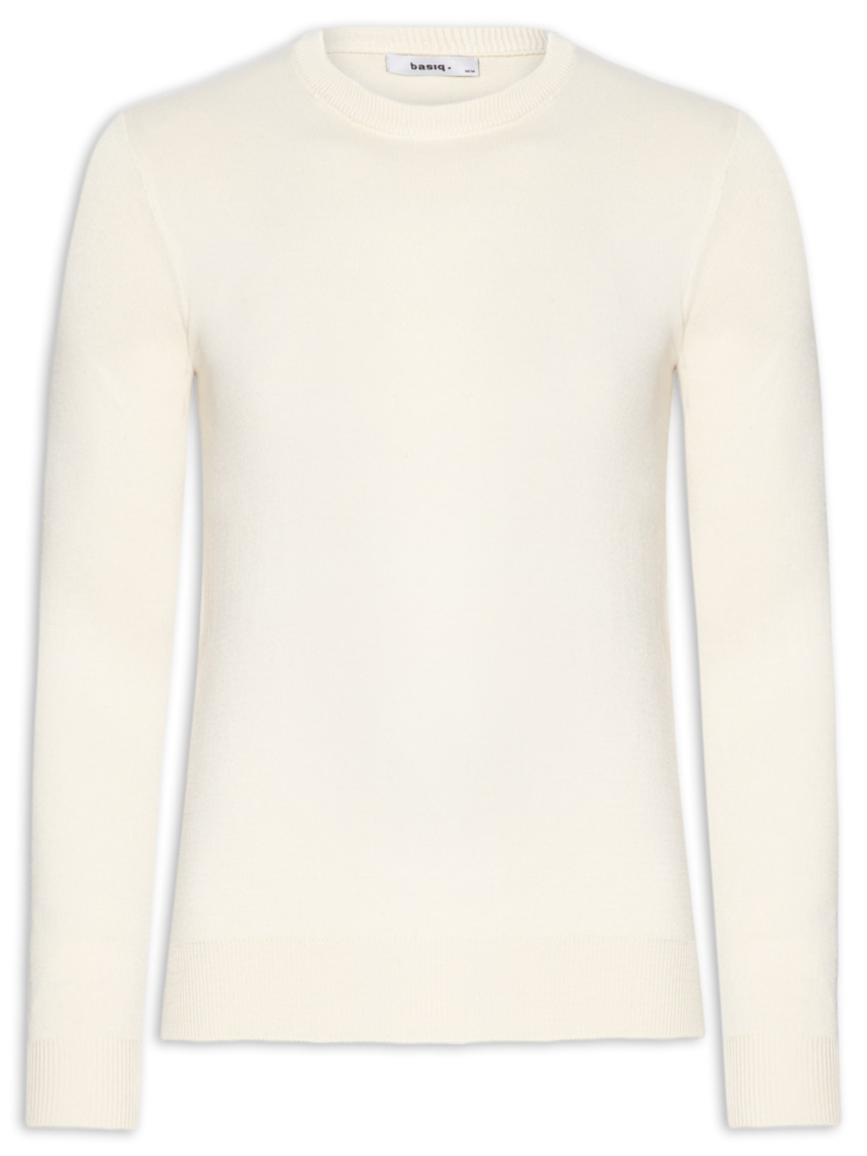 Suéter Masculino Gola Redonda Básico Off White Basiq Men