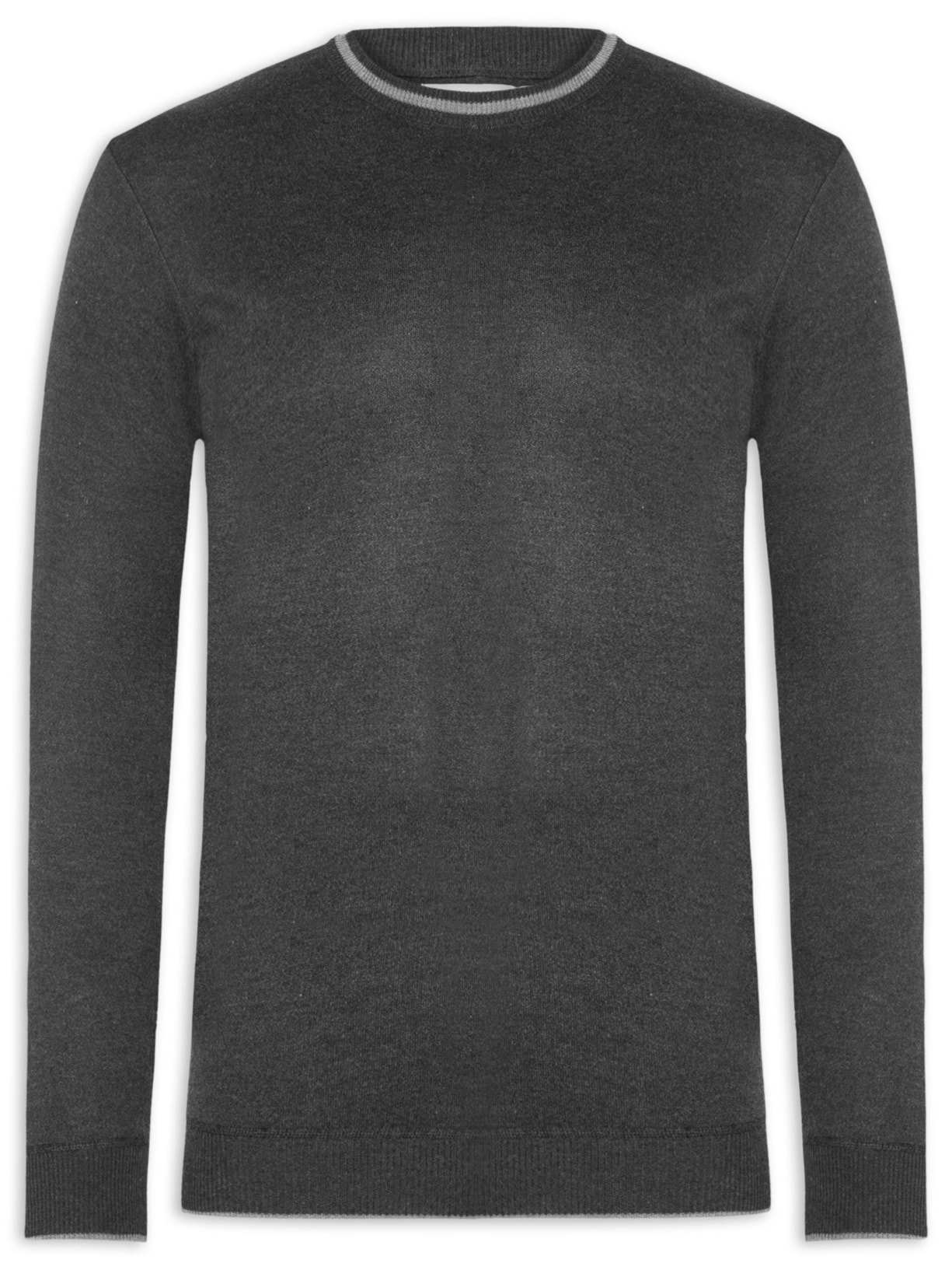 Suéter Masculino Gola Redonda Básico Preto '2 Essential