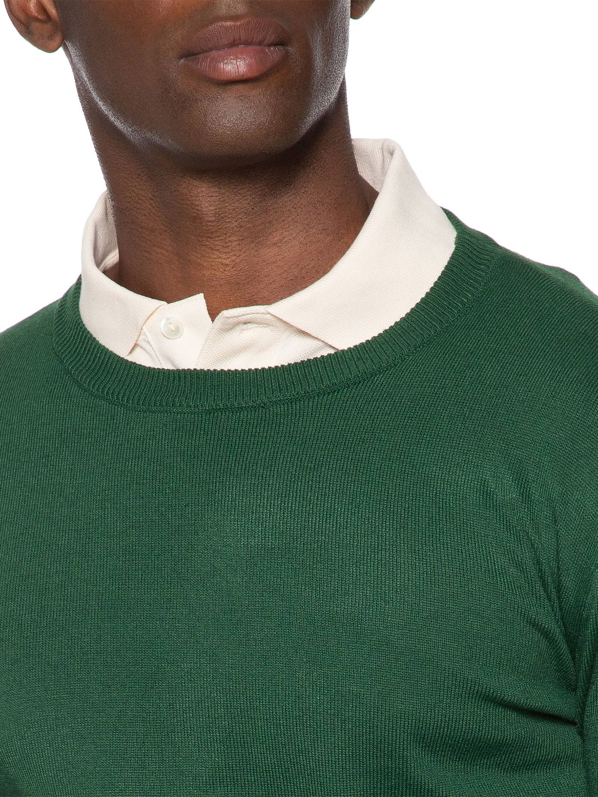 Suéter Masculino Gola Redonda Básico Verde Basiq Men