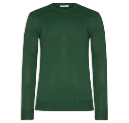 Suéter Masculino Gola Redonda Básico - Verde