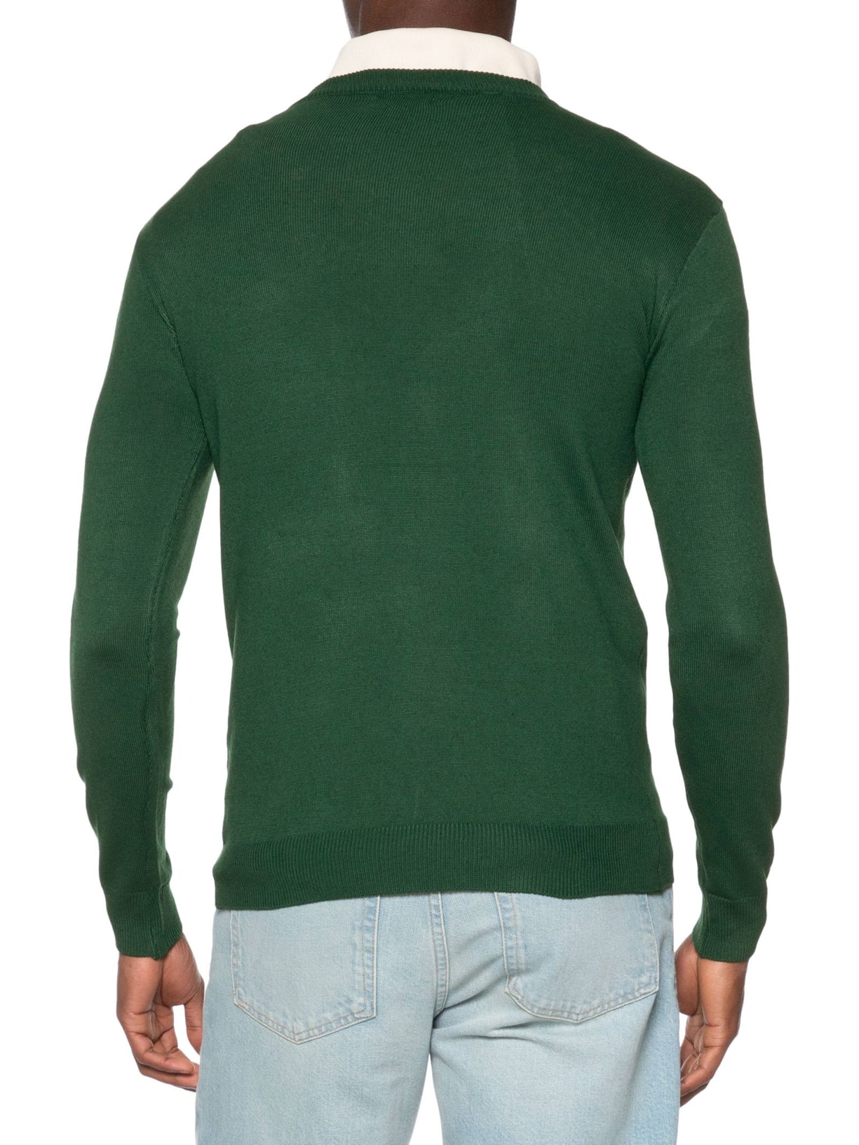 Suéter Masculino Gola Redonda Básico Verde Basiq Men