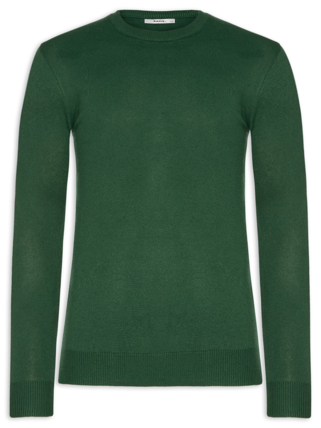 Suéter Masculino Gola Redonda Básico Verde Basiq Men