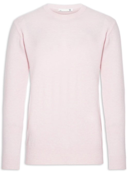 Suéter Masculino Gola Redonda Cashmere - Rosa