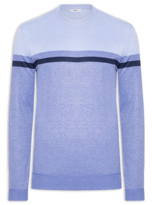 Suéter Masculino Gola Redonda Casual - Azul