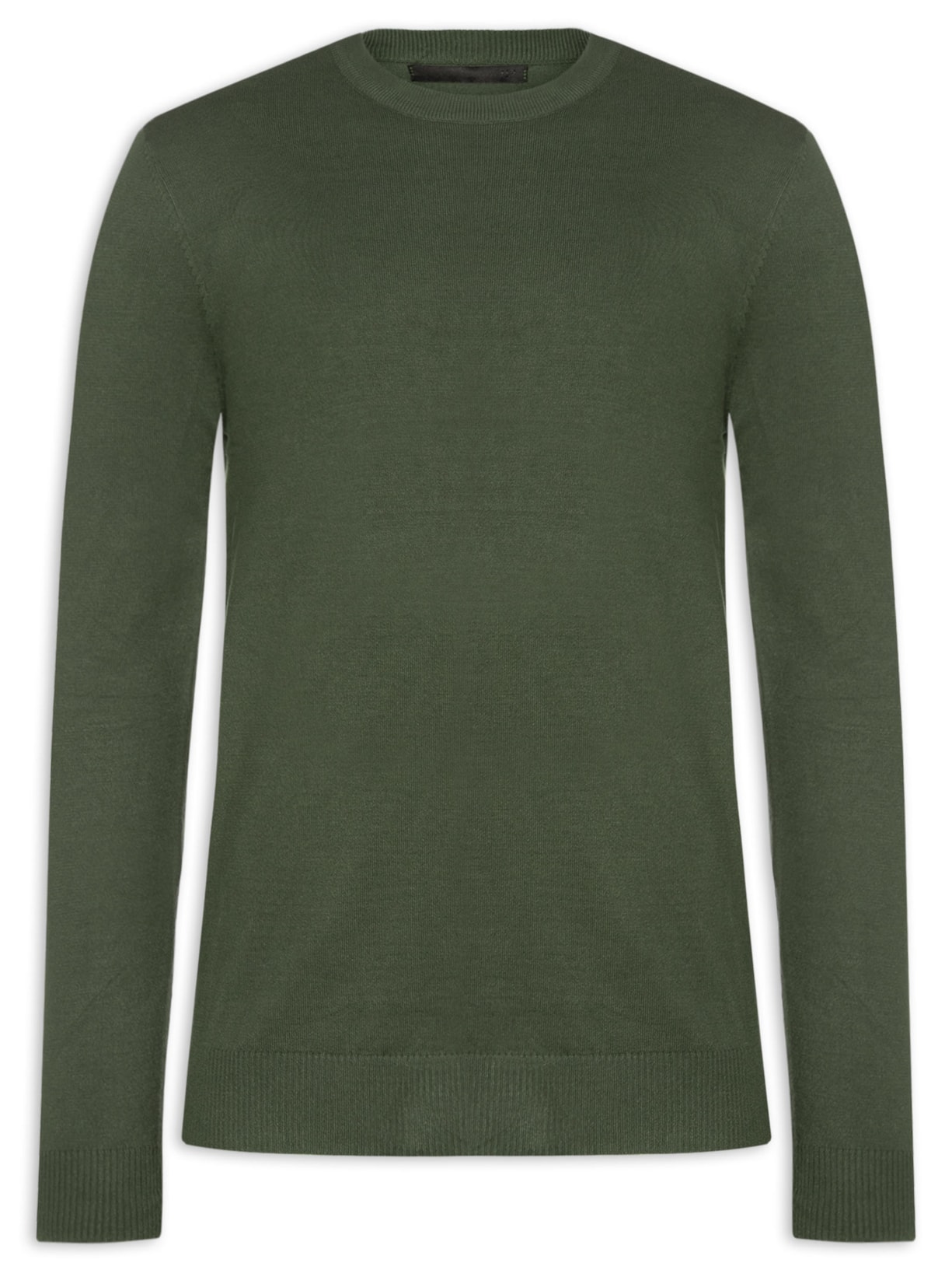 Suéter Masculino Gola Redonda Casual - Verde