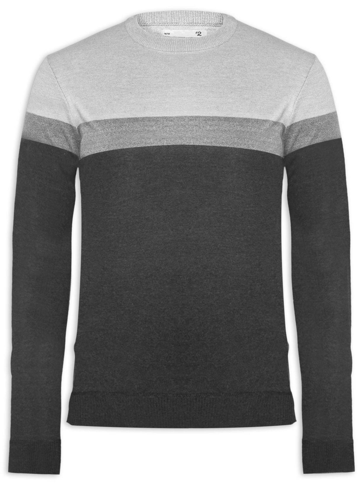 Suéter Masculino Gola Redonda Listra - Preto