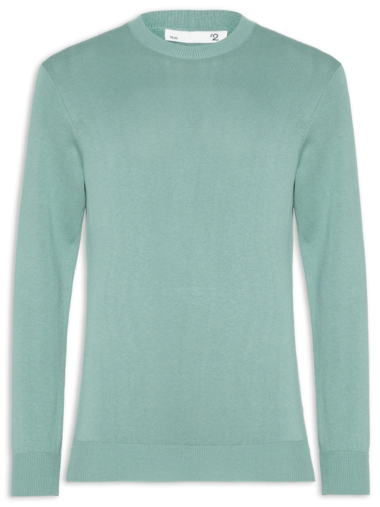 Suéter Masculino Gola Redonda Manga Longa Algodão Pima Com Cashmere Verde '2 Essential