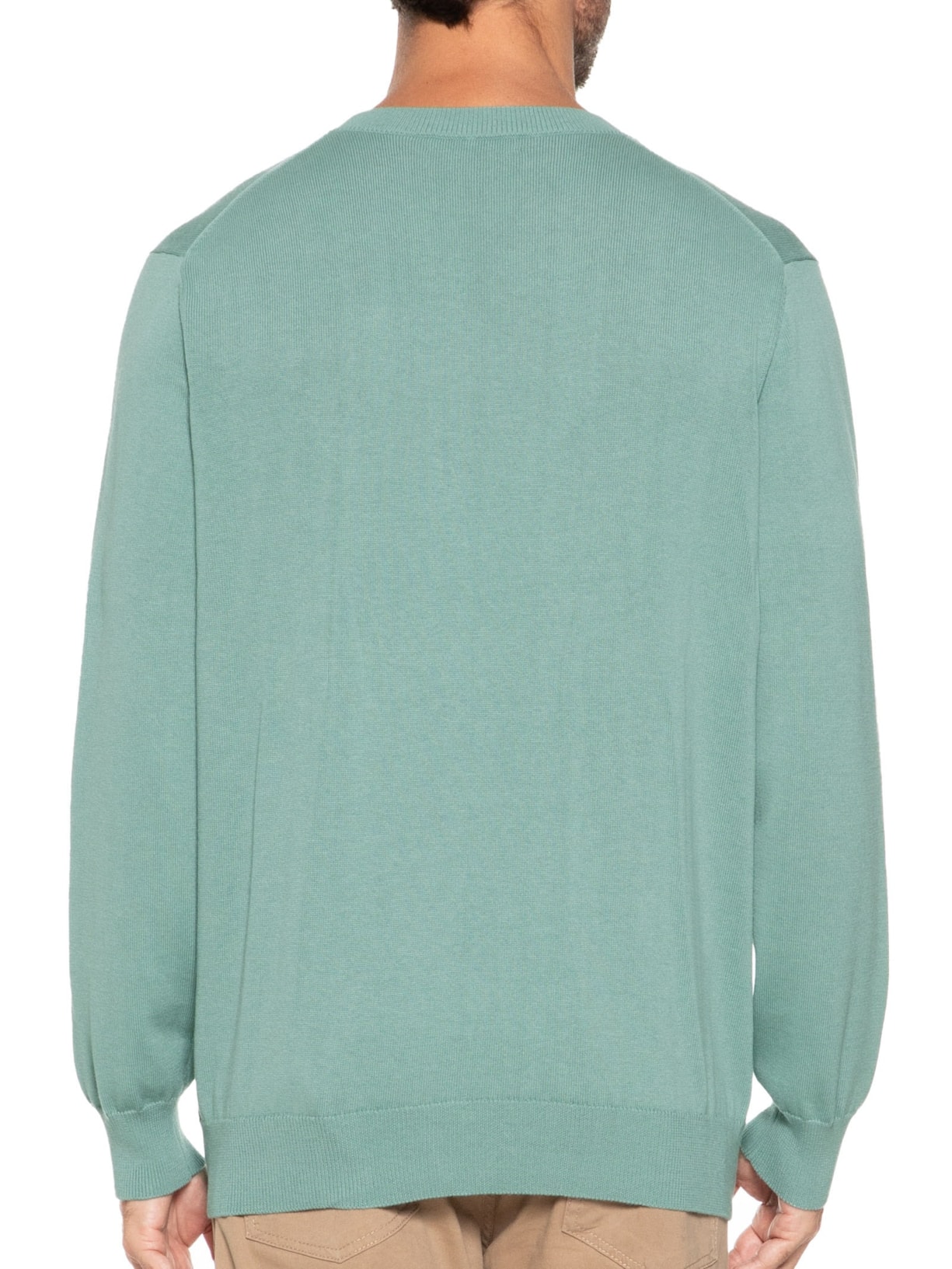 Suéter Masculino Gola Redonda Manga Longa Algodão Pima Com Cashmere – Verde '2 Essential