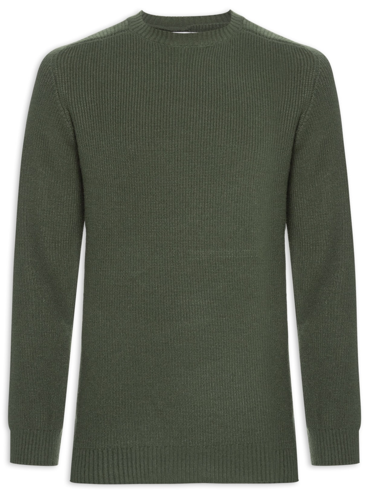 Suéter Masculino Gola Redonda Texturizada - Verde