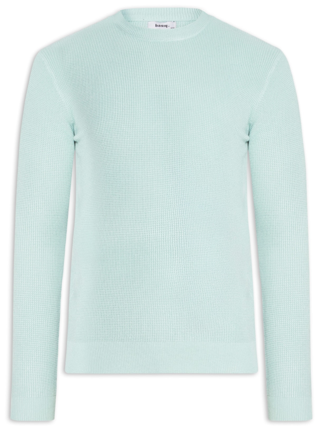 Suéter Masculino Gola Redonda Texturizado - Verde