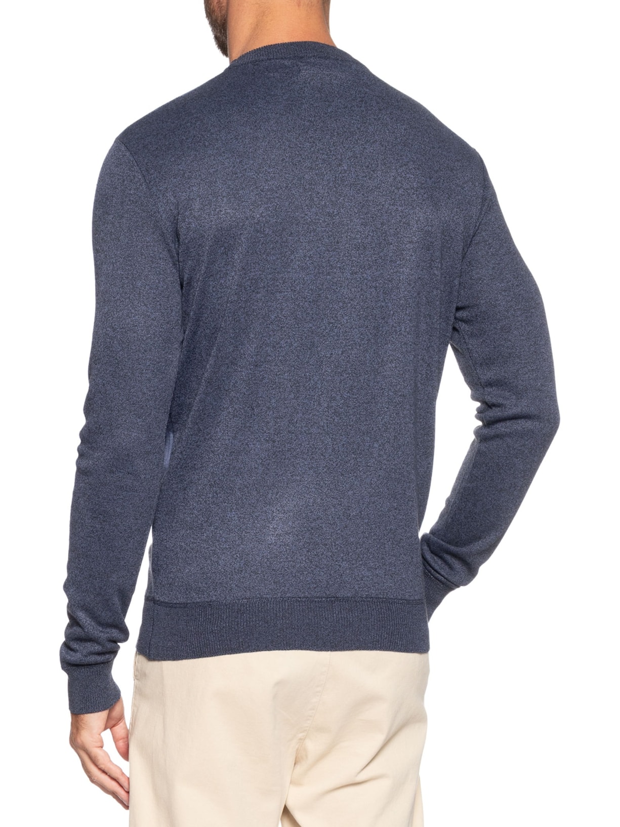 Suéter Masculino Gola Redonda Xadrez Argyle Azul '2 Essential