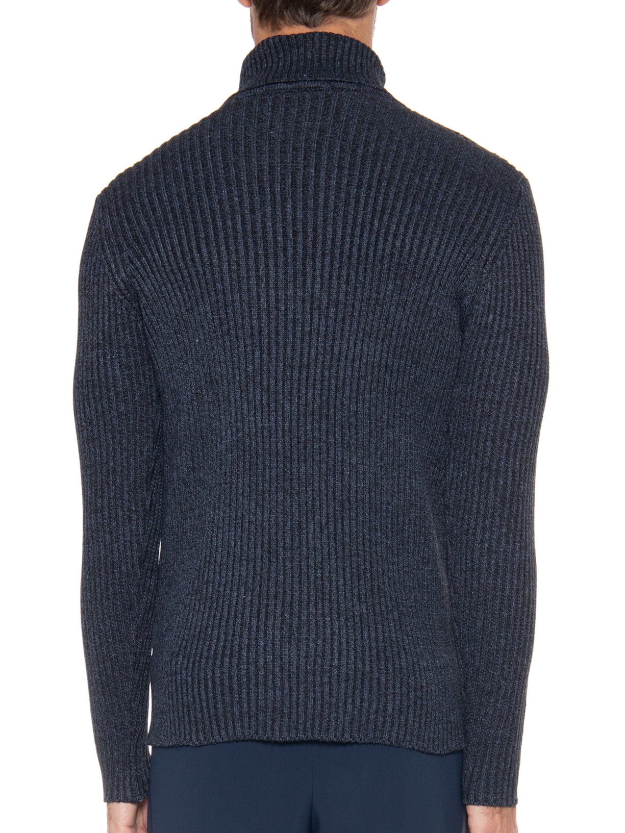 Suéter Masculino Gola Rulê Azul '2 Essential