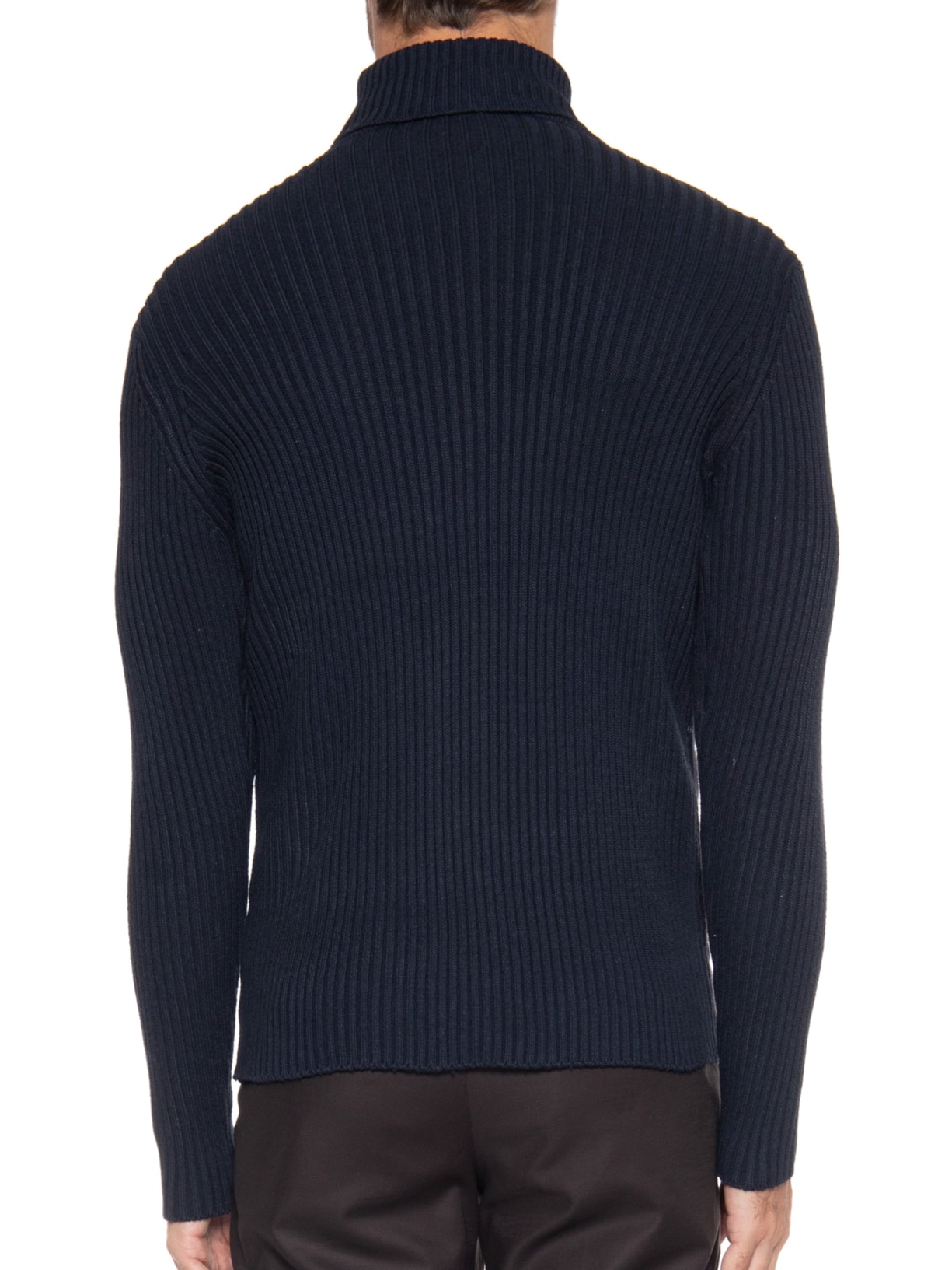 Suéter Masculino Gola Rulê Azul '2 Essential