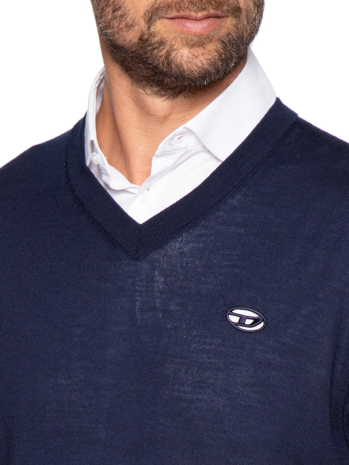 Suéter Masculino Gola V Azul Diesel