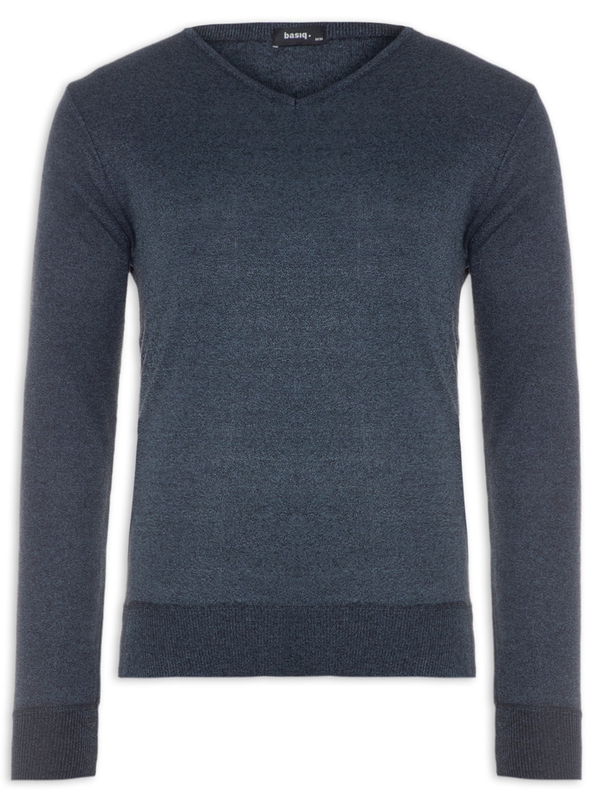 Suéter Masculino Gola V Básico - Azul