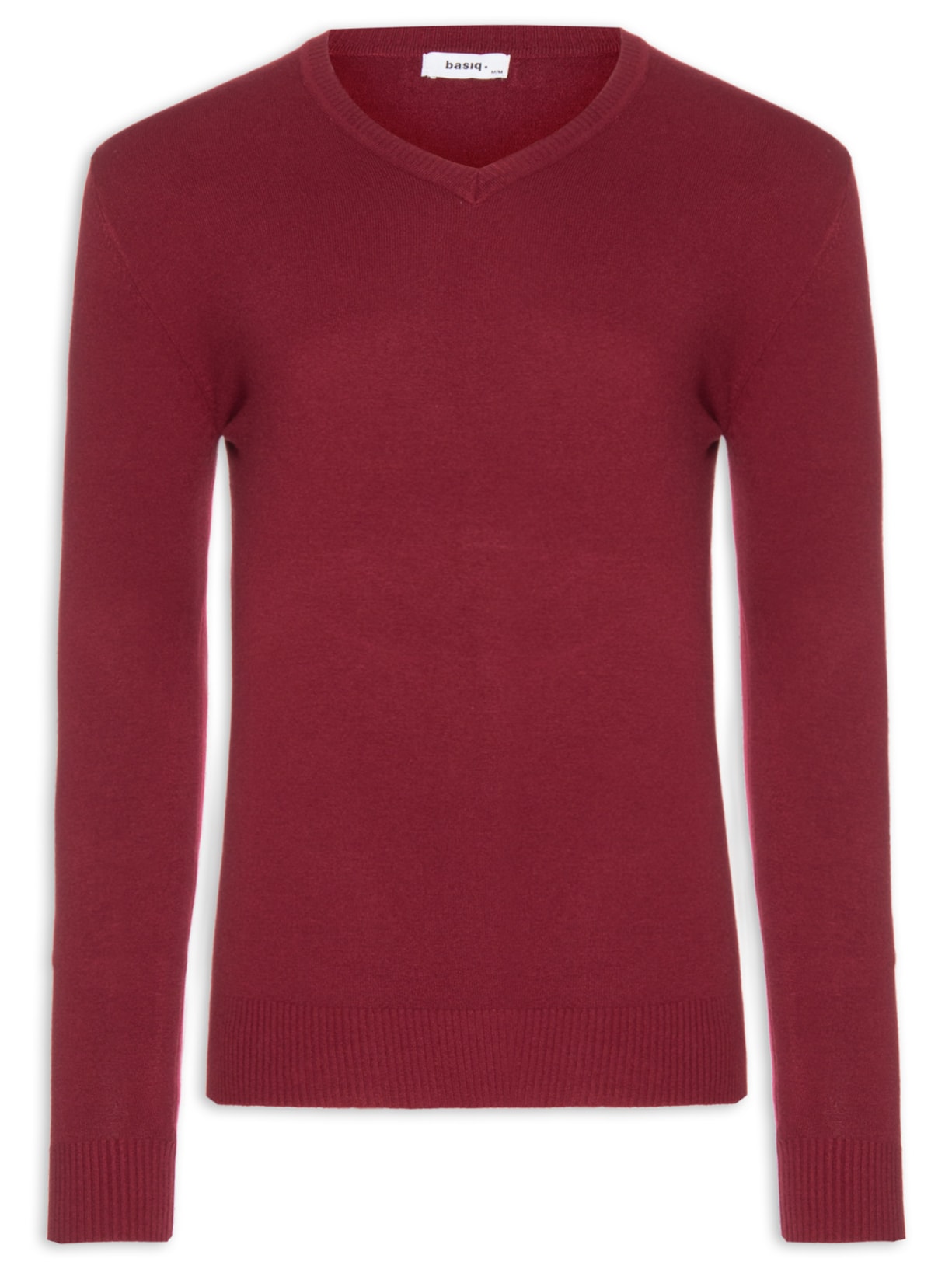 Suéter Masculino Gola V Basico Colors - Vermelho