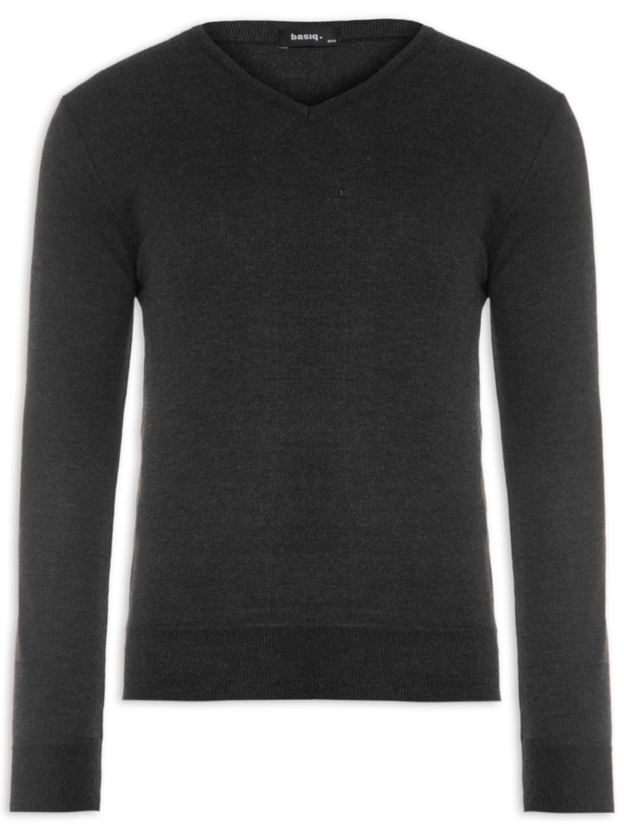 Suéter Masculino Gola V Básico - Preto