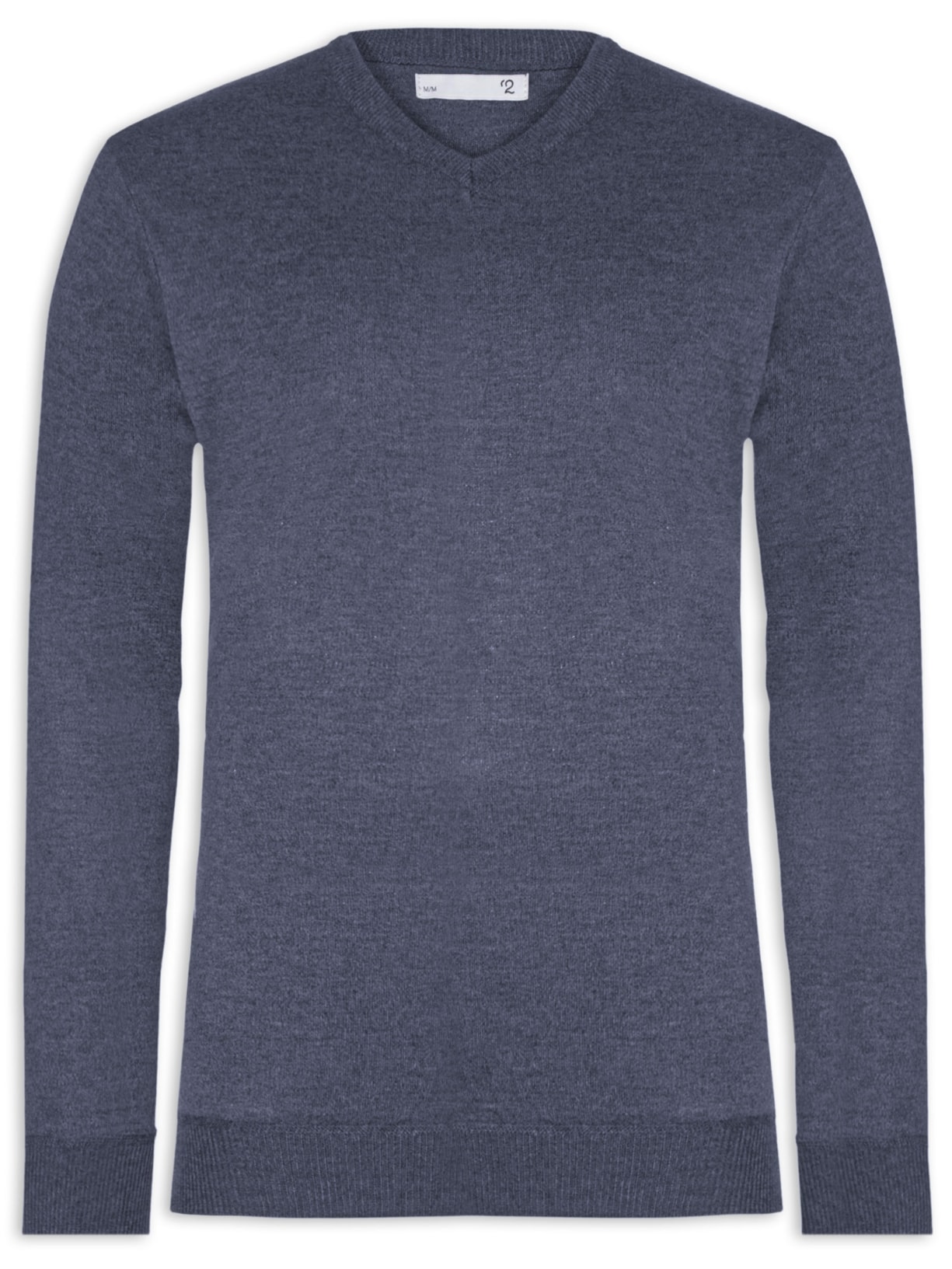 Suéter Masculino Gola V Casual - Azul