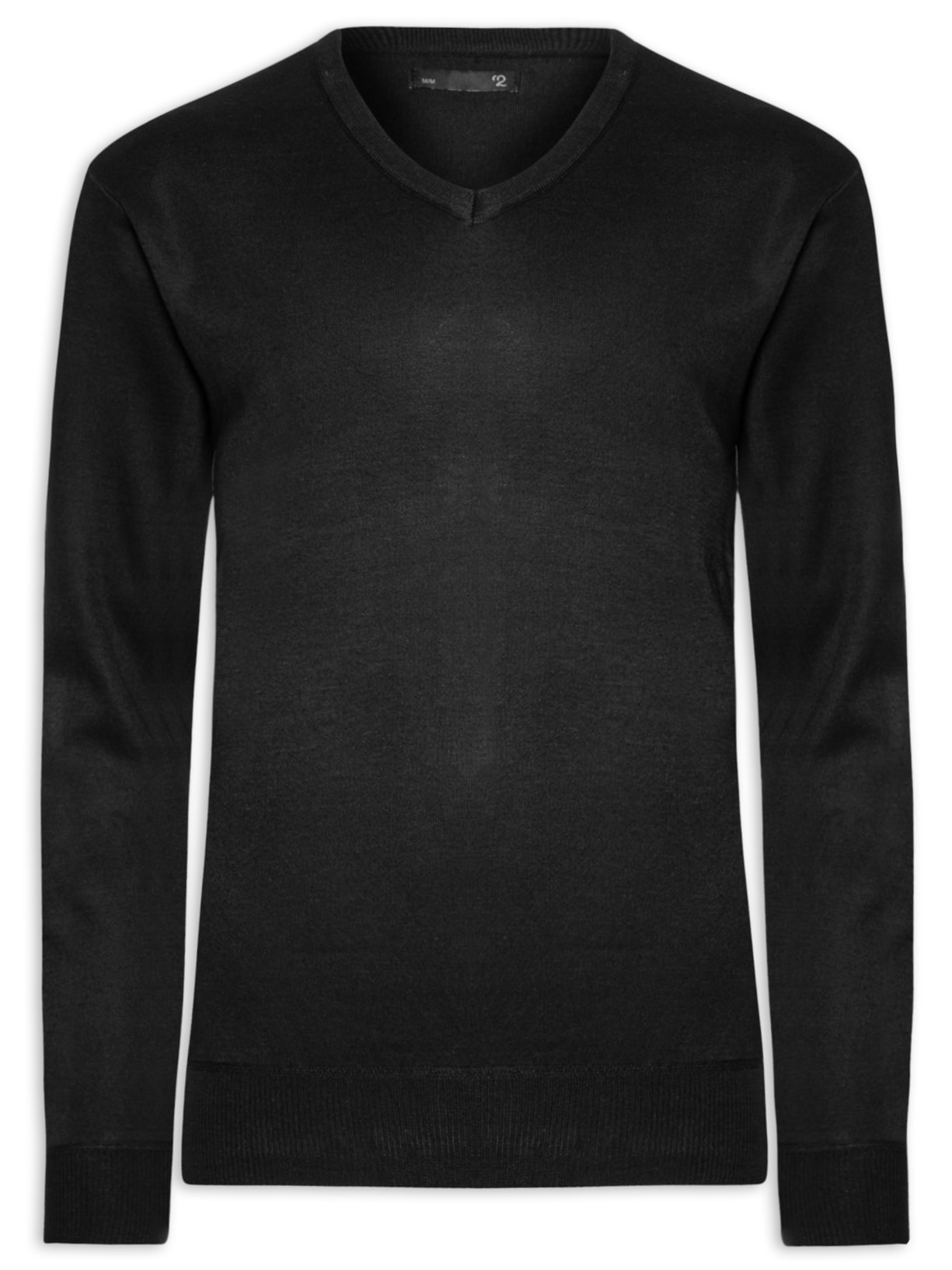 Suéter Masculino Gola V - Preto