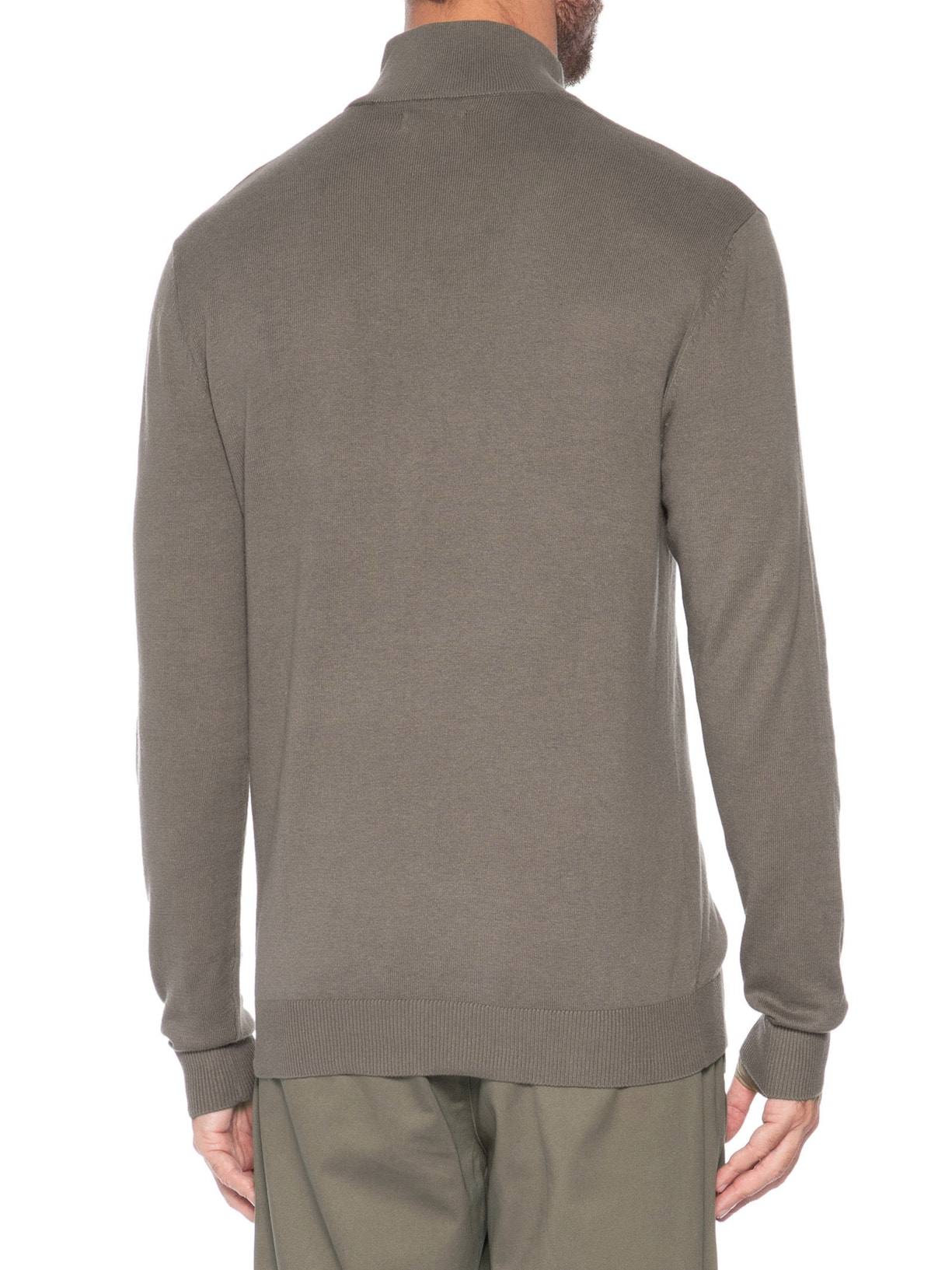 Suéter Masculino Half Zip Algodão Com Viscose Bege Jack & Jones