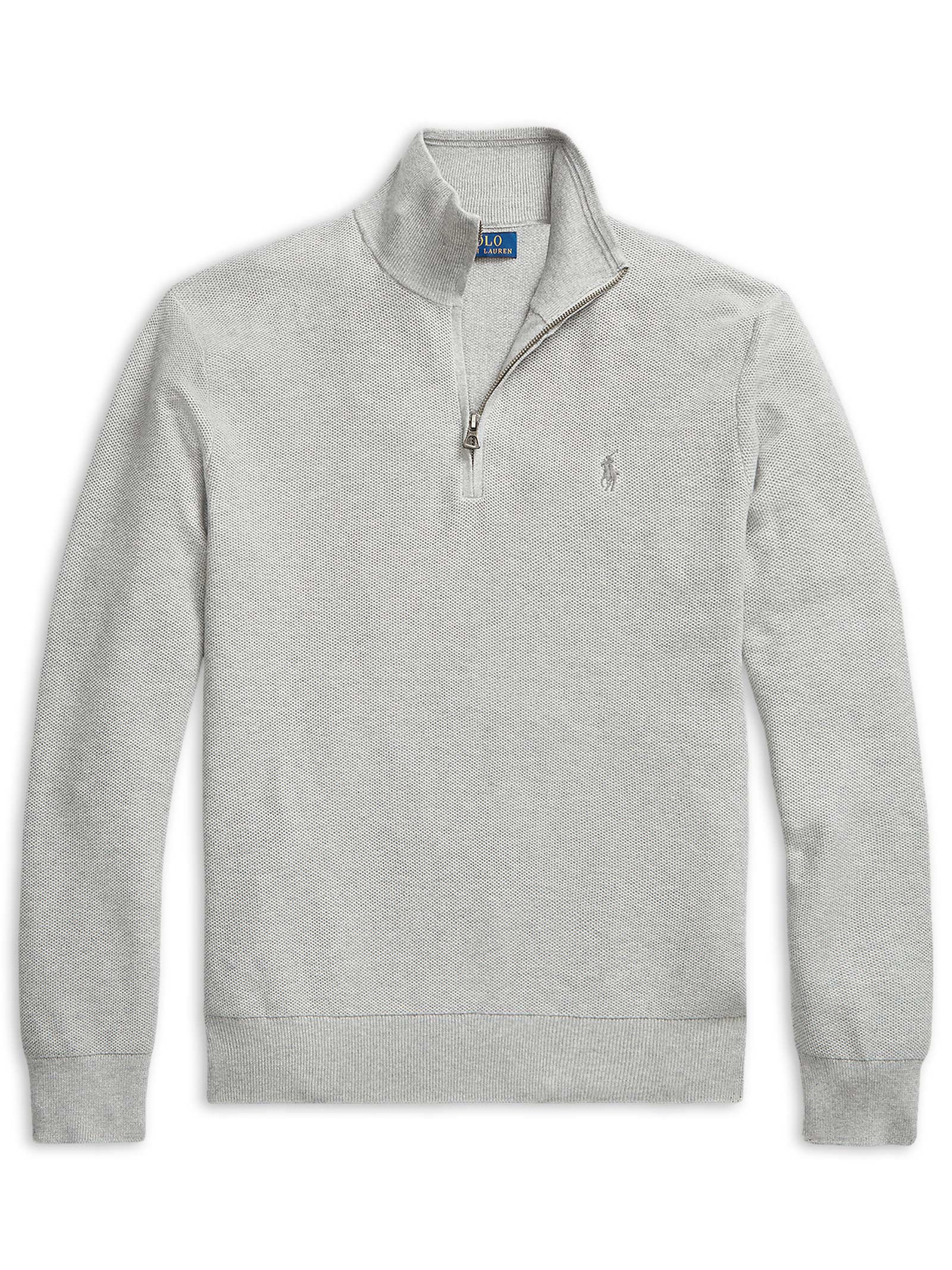 Suéter Masculino Half Ziper Classic Logo - Cinza - Polo Ralph Lauren