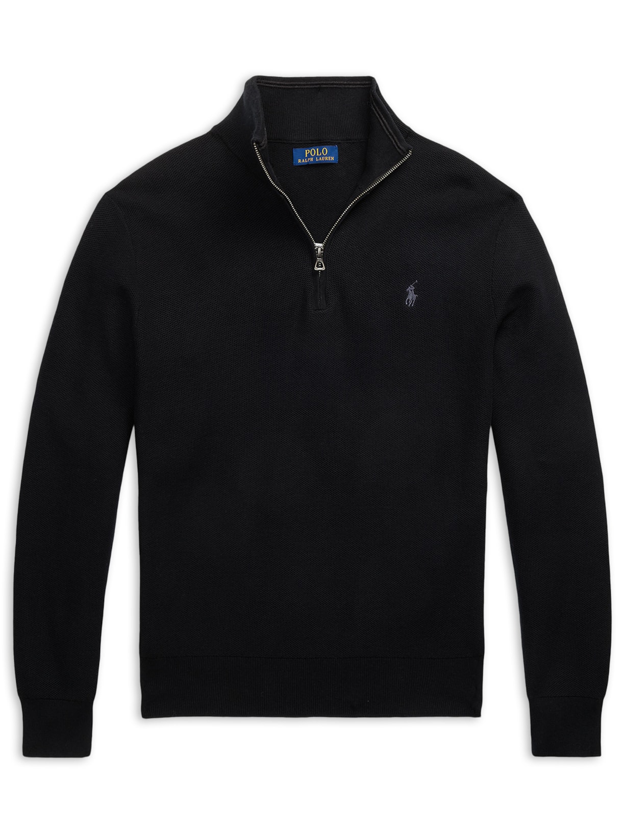 Suéter Masculino Half Ziper Classic Logo - Preto