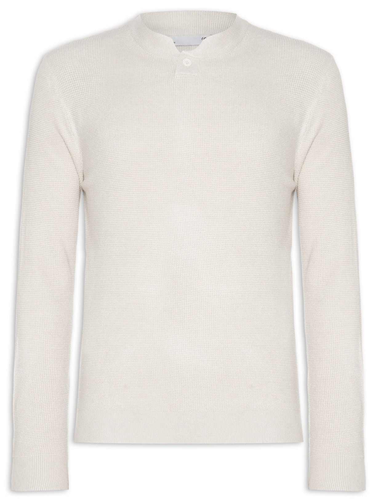 Suéter Masculino Henley - Off White