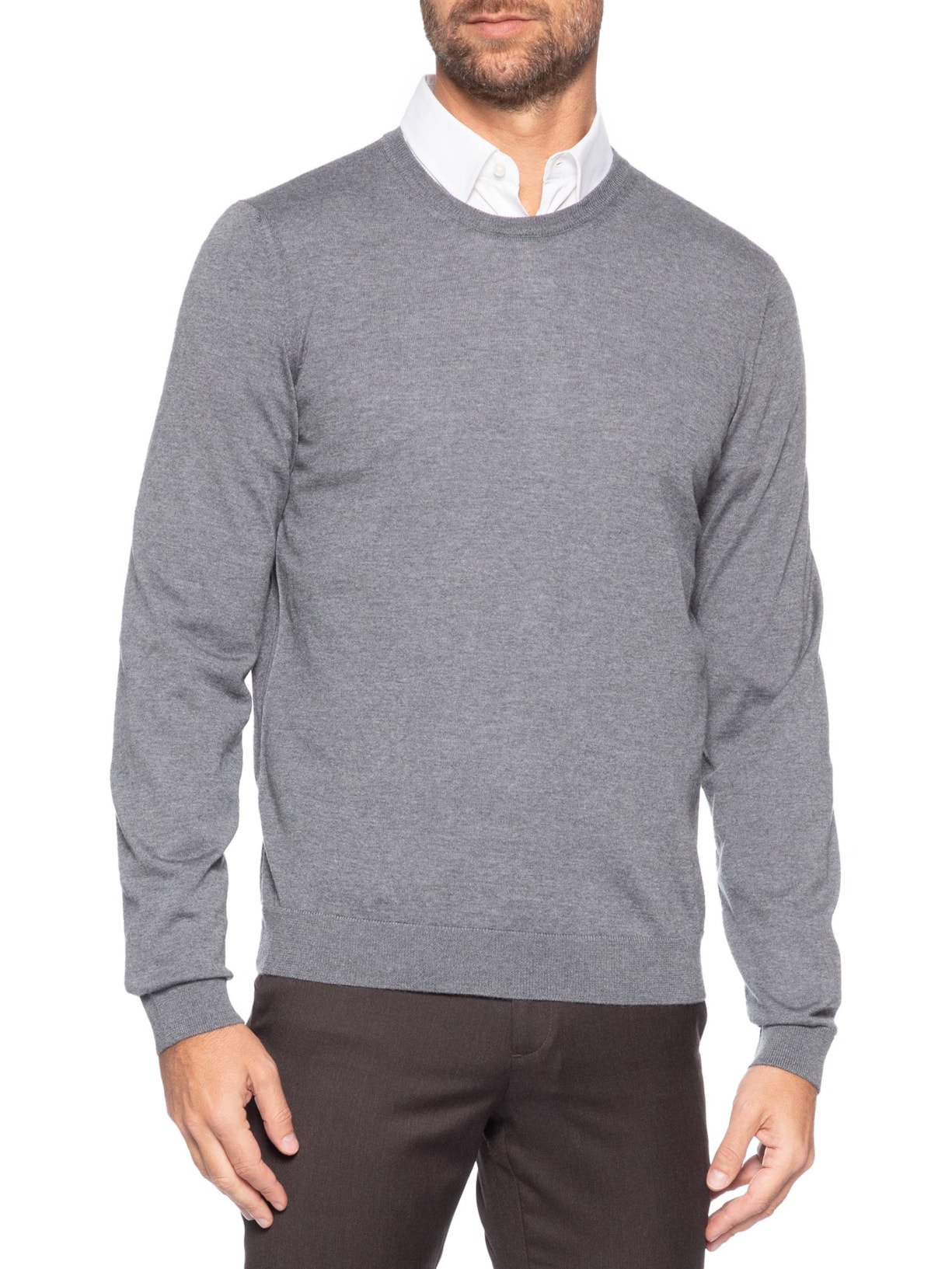 Suéter Masculino Leno P Cinza Boss