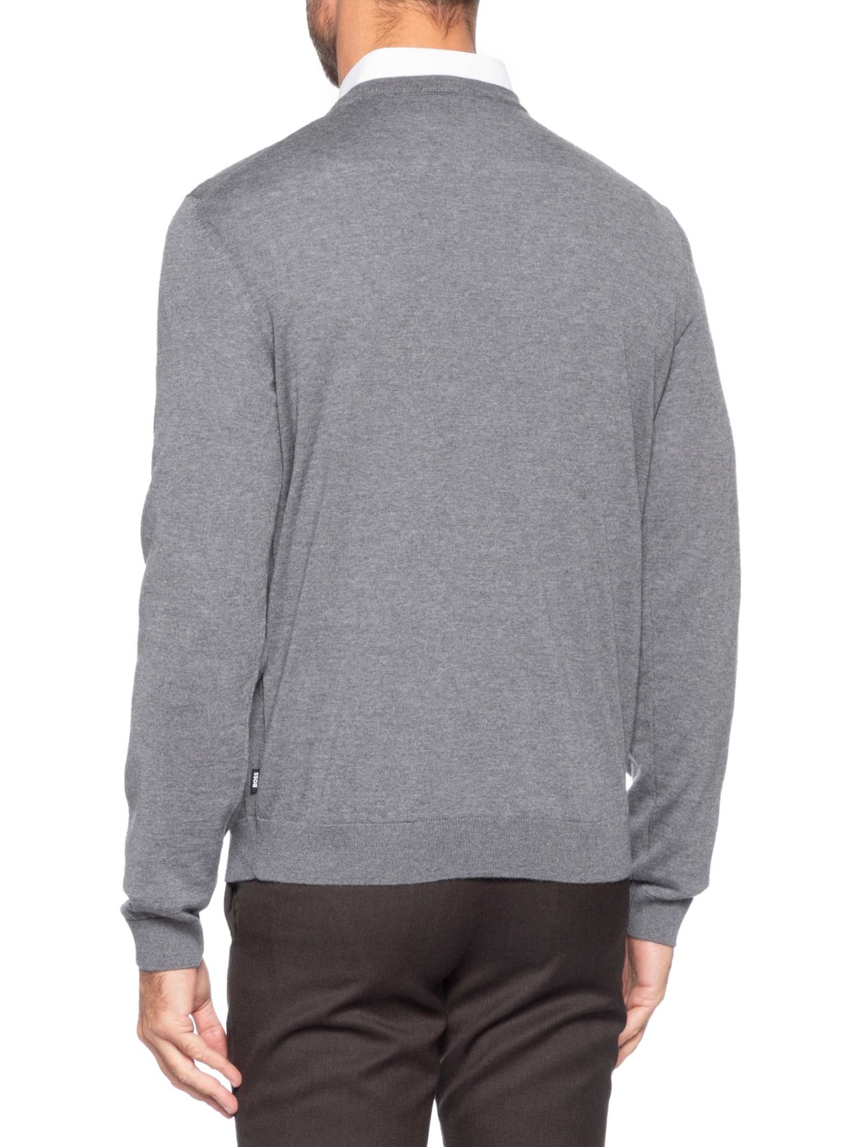 Suéter Masculino Leno P Cinza Boss