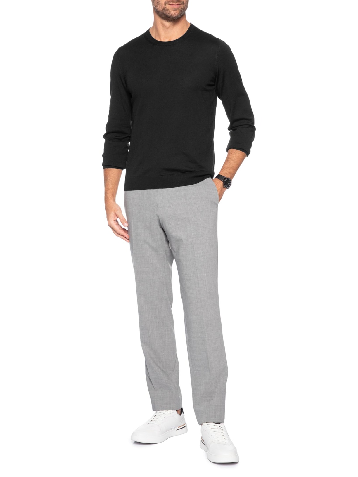 Suéter Masculino Leno P Preto Boss