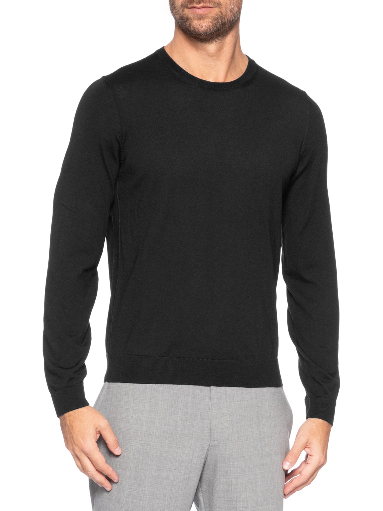 Suéter Masculino Leno P Preto Boss