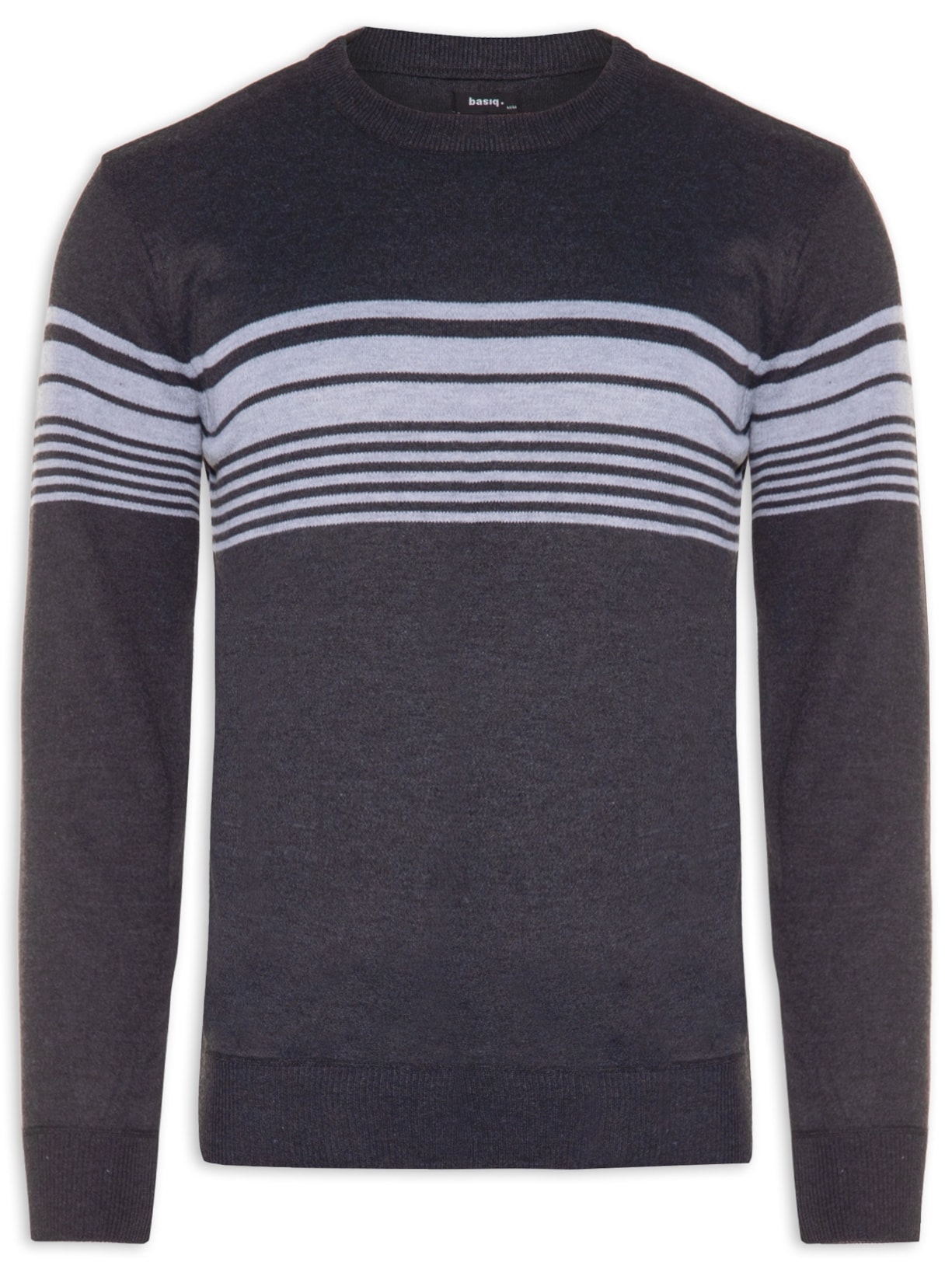 Suéter Masculino Listras - Cinza