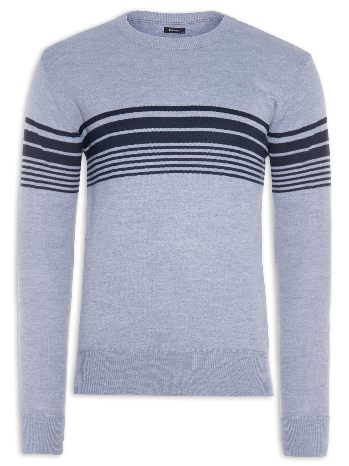 Suéter Masculino Listras - Cinza